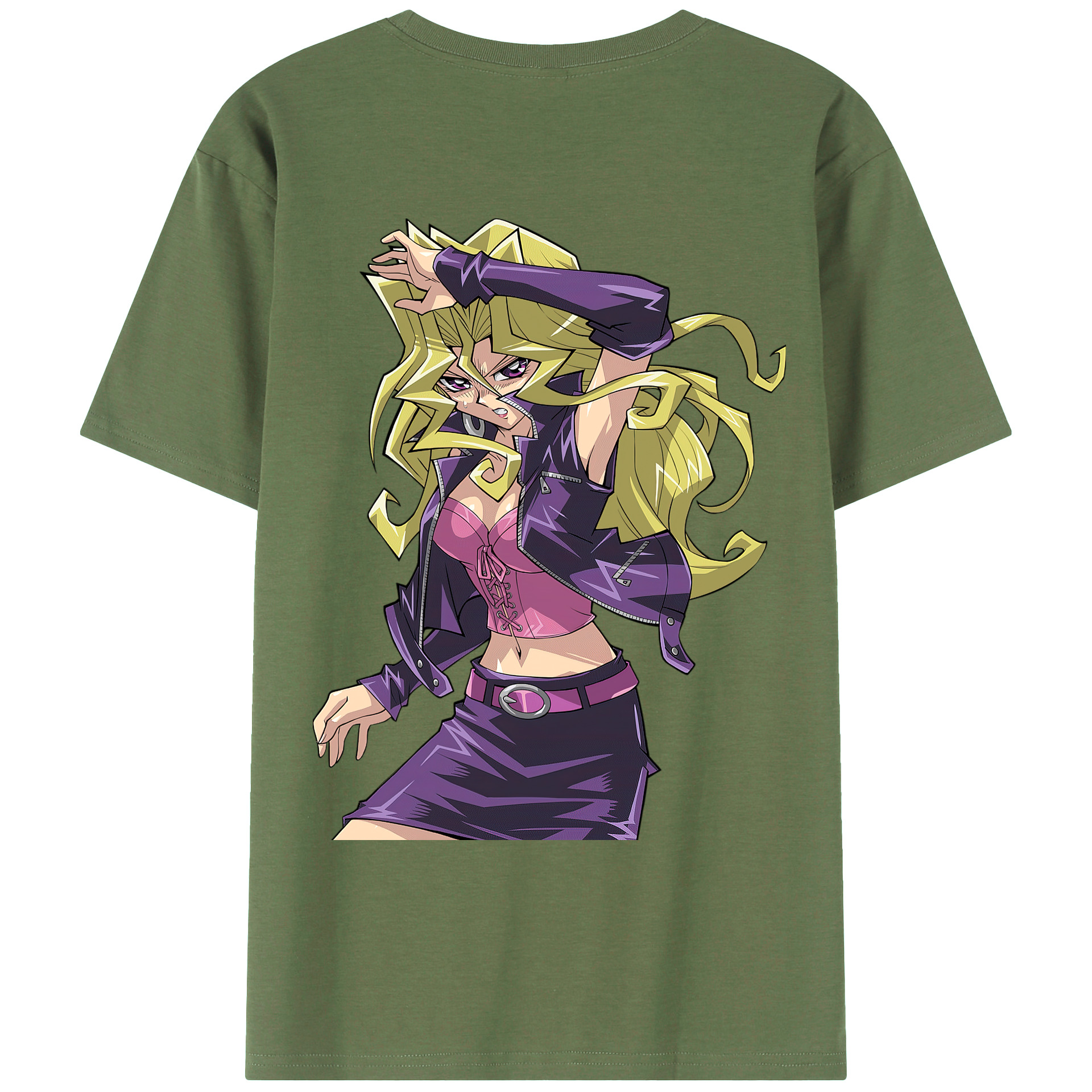 （画像用） 遊☆戯☆王 Yu-Gi-Oh! 綿100％ メンズ半袖Tシャツ（バックプリント） 通気性